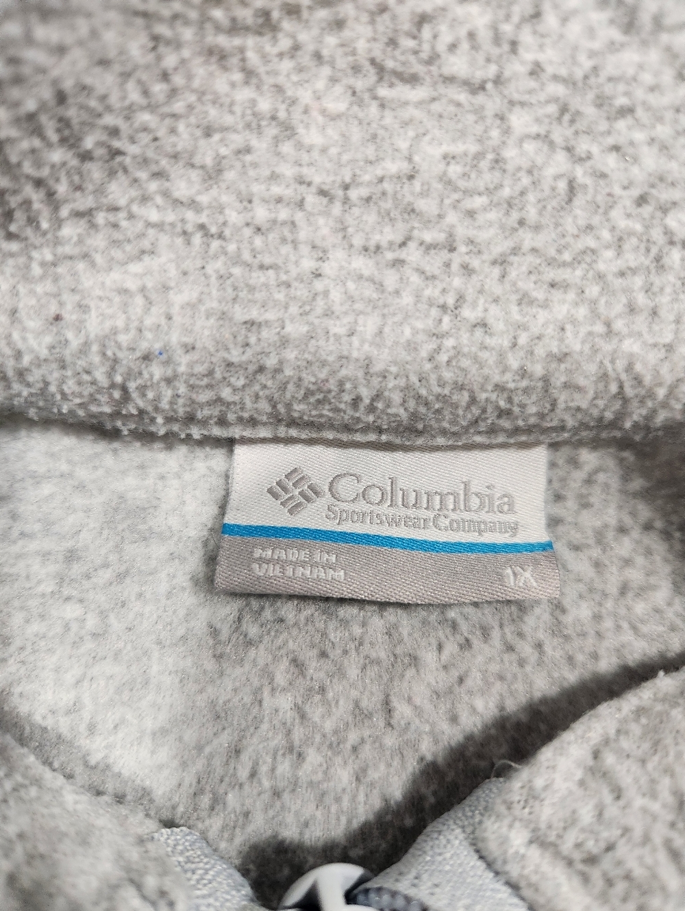 Columbia Women's Gray Full Zip Fleece Jacket XL Long Sleeve Pockets - Picture 3 of 6